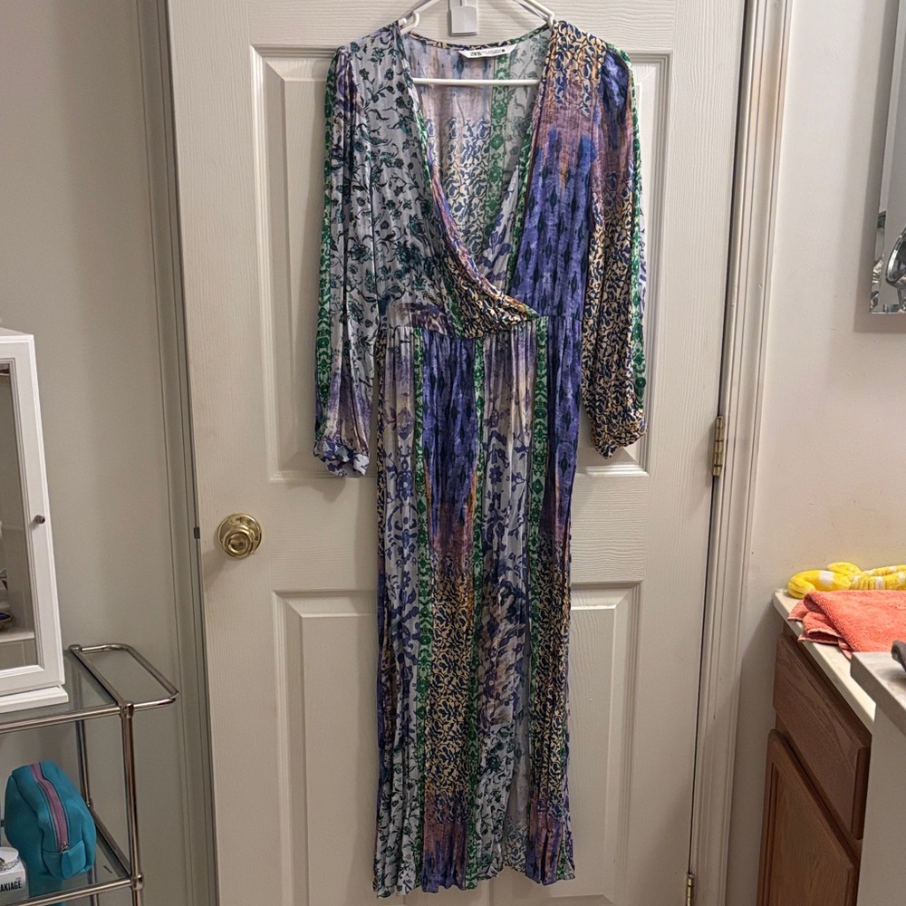 Zara Multicolor Long Sleeve Dress